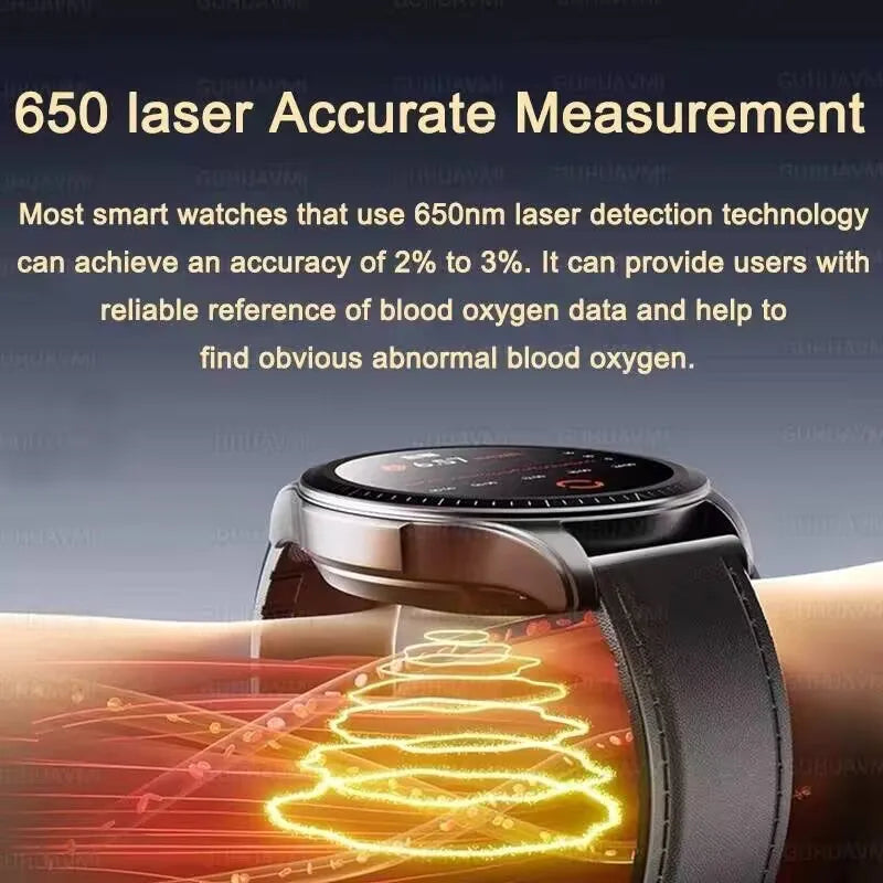 Huawei ECG+PPG Laser Treatment Health Smart Watch Three highs Clock Blood pressure Heart rate Men HD Call Bracelet