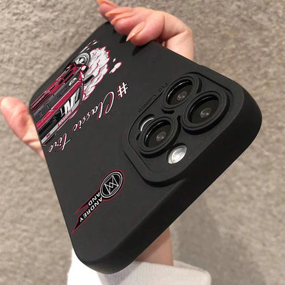 Case For iPhone 14 13 15 16 17 Pro Max Air 16E 11 12 8 7 15 16 Plus SE2 Stylish Car Pattern Shockproof Soft Back Cover