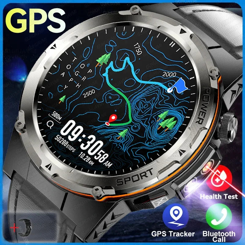 GPS Smart Watches 2025 New For Xiaomi IOS Military Smartwatch Men 3ATM Waterproof 100+ Sport Modes Built-in NFC BT Call Watches