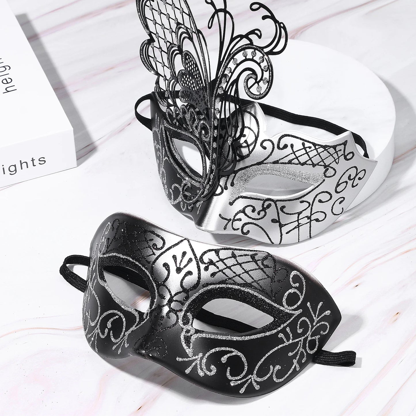 Masquerade Ball Mask Venetian Metal Mask Mystery Fashion Carnival Mask Halloween Party Costume Ball Mask