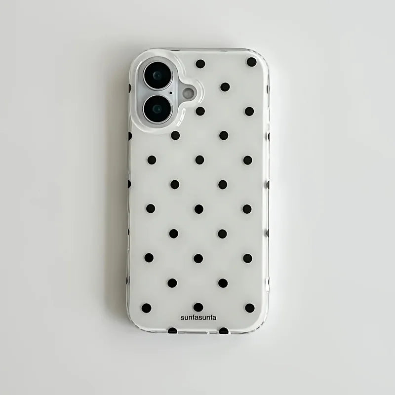 Suitable for iPhone 11 to 17 series, including Pro Max version, a fashionable phone case with simple and cute design and black a
