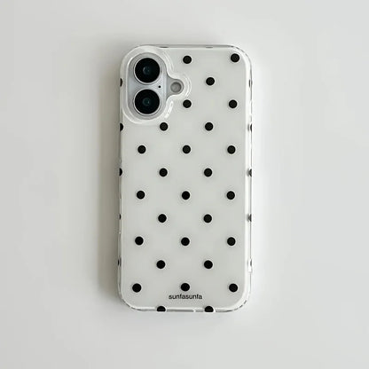 Suitable for iPhone 11 to 17 series, including Pro Max version, a fashionable phone case with simple and cute design and black a