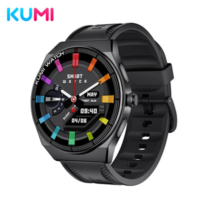 KUMI GT5 Max Smartwatch 1.39inch IPS Full Screen Men Women Bluetooth Call 100+ Sport Heart Rate Tracker IP68Waterproof