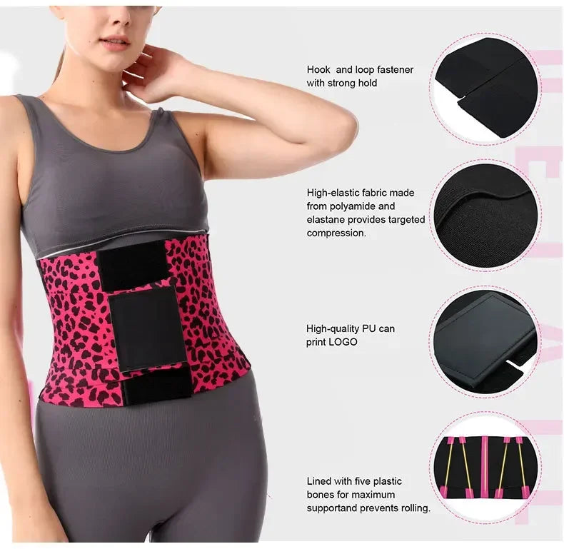 Belt Tummy Control Body Shaper with Triple Wrap Corset Workout Sweat Band Sports Slimmer Gym Girdle Shaper