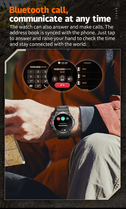 COLMI V76 GPS Smartwatch 1.43" Ultra AMOLED Display Built-in Compass Altimeter Bluetooth Call Smart Watch 500mAh Battery