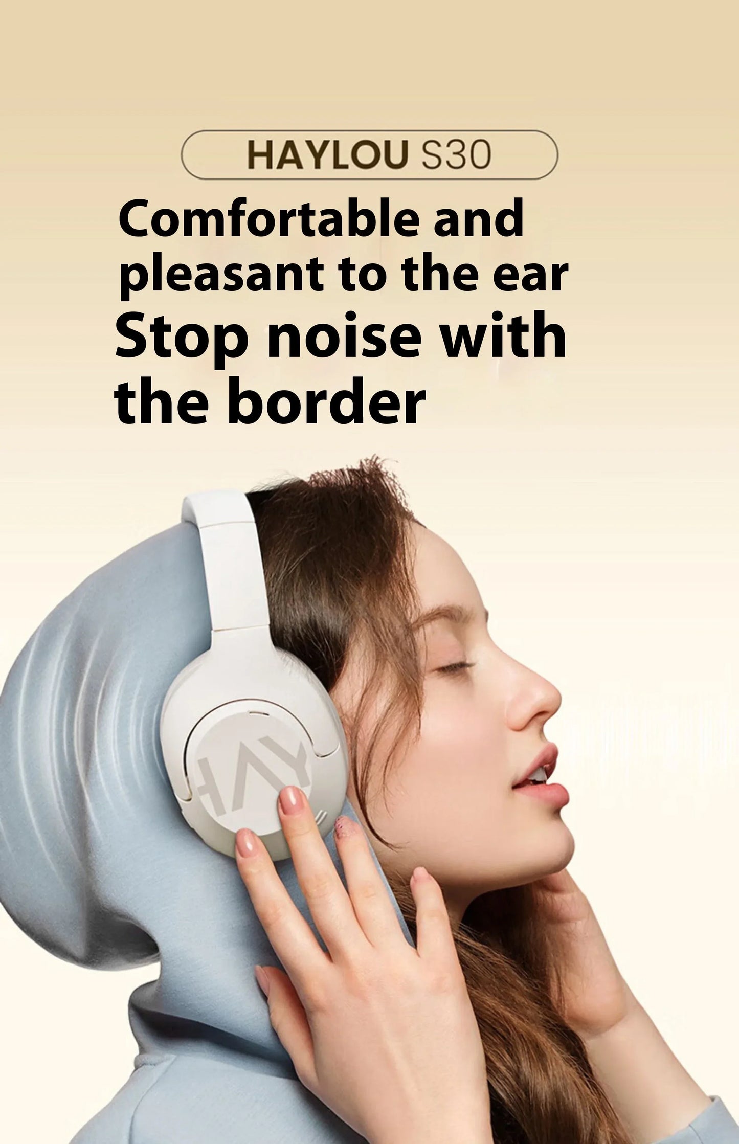 HAYLOU S30 Pro Headphone With Mic Active Noise Reduction Bluetooth 5.4 Long Battery Life HiFi 40mm Dynamic Gaming Headset Custom