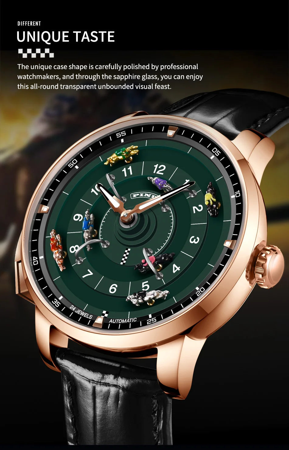 Pindu player horse racing series men's mechanical European roulette horse racing game fully automatic sports design party watch