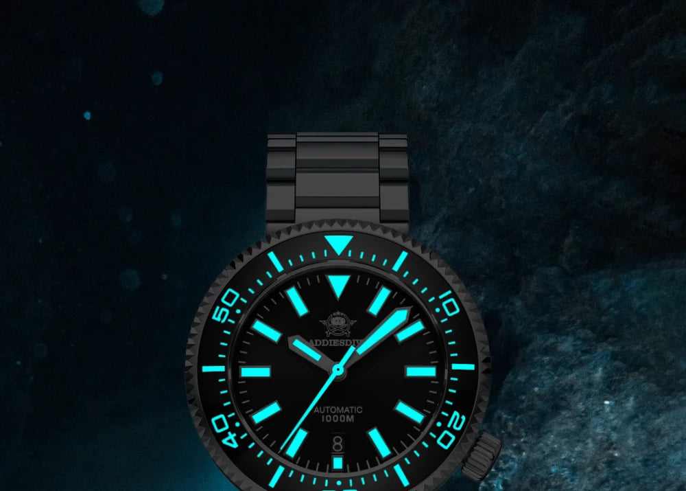 ADDIESDIVE Men's Diver's Watches 1000m Sapphire Glass Super Luminous Calendar NH35A Automatic Mechanical Wristwatch Luxury Watch
