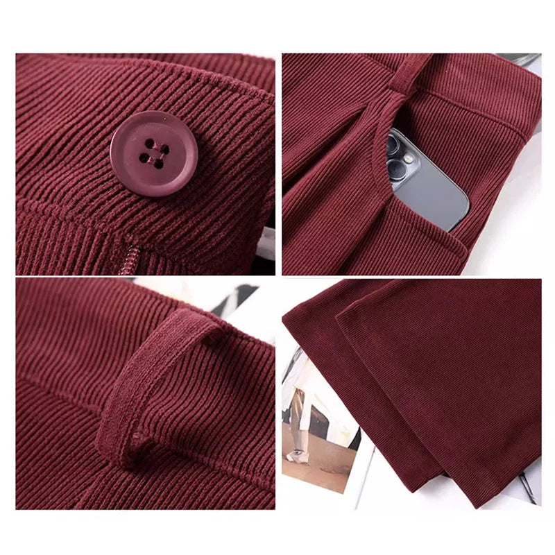 Winter Lady Snow Warm Pants Girls Classic Fleece High Waist Trousers Women Straight Leg Plush Thermal Casual Pants