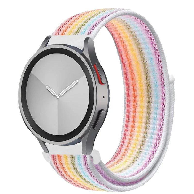 Nylon loop Band For Samsung Galaxy Watch 7 FE 6/5/pro/4/Classic/active 2 40-44mm 20mm/22mm sport bracelet huawei gt 2/e/3 strap