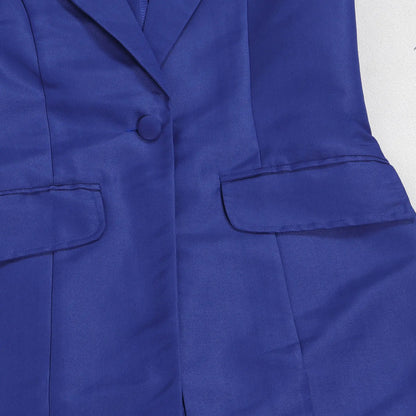 Elegant Office Lady Blazer Two Piece Sets Women Lapel Long Sleeve Coat And Slim Dress Outfit Female Clothing