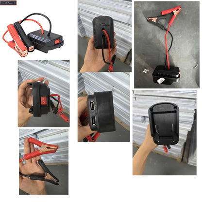 Car Lithium Battery Converter Charger Clip Auto Igniter Jump Starter For Makita Booster Cable Adapter Emergency Power DIY Tools