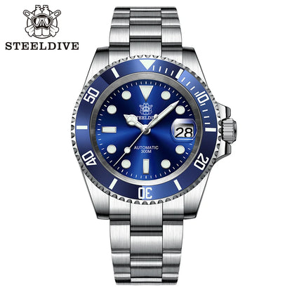 STEELDIVE SD1953 Water Ghost Ceramic Bezel Sapphire Mirror Swiss Luminous NH35 Movement Dive 30Bar Waterproof Mechanical Watch