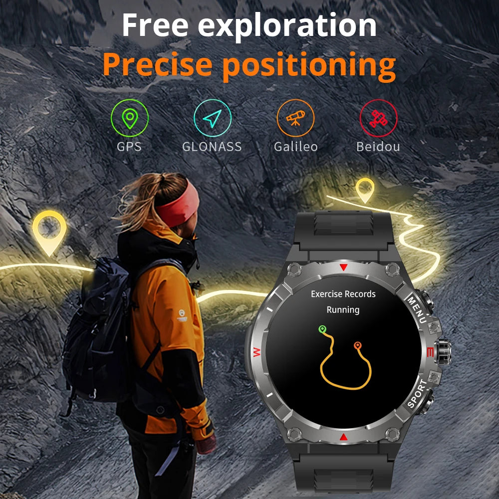 COLMI V76 GPS Smartwatch 1.43" Ultra AMOLED Display Built-in Compass Altimeter Bluetooth Call Smart Watch 500mAh Battery