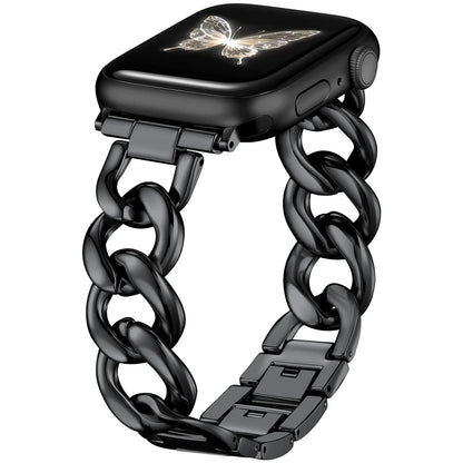 Metal Chain Link Compatible For Apple Watch Band Series Women Men Classic Watch Strap Replacement Accessories Smartwatch Bands