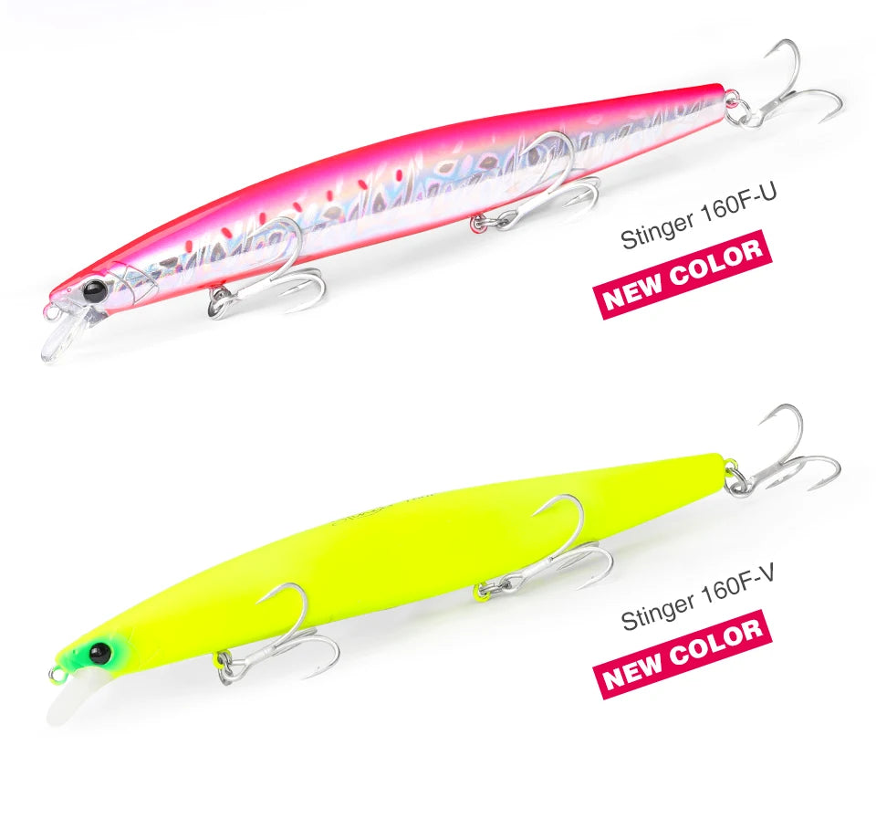 Floating Minnow Fishing Lure STINGER 163mm 31g Long Casting Artificial Seabass Saltwater Large Hard Baits
