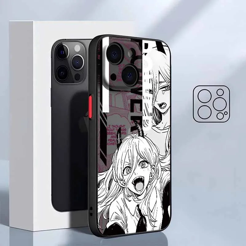 New Chainsaw Man Hot For iPhone 17 17Air 16E 16 15 14 13 12 11 mini Pro Max Plus Frosted Translucent Phone case Funda Cover Capa