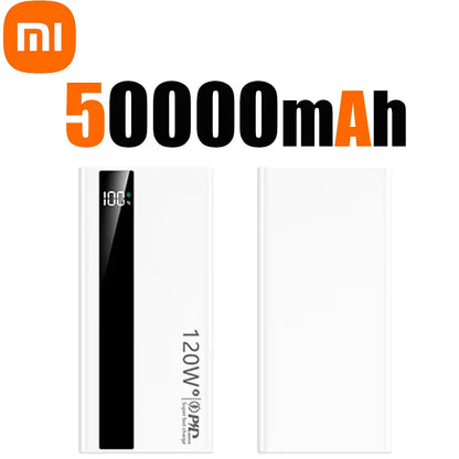 Xiaomi 500000mAh High Capacity 120W Power Bank Super Fast Charging Power Bank Portable Battery Charger For iPhone Samsung Huawei