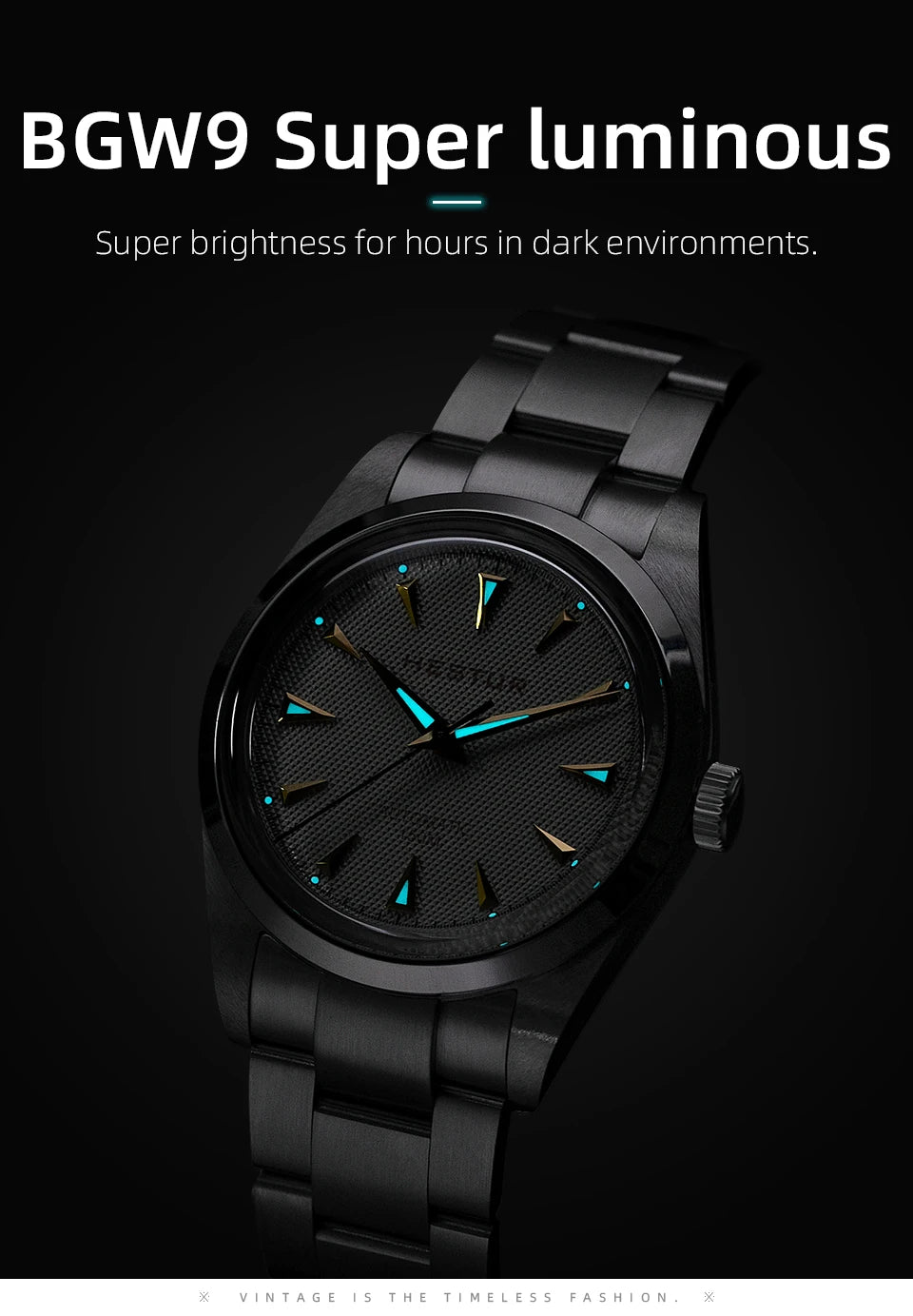 Hestur Luxury Men's Watch Automatic mechanical 36mm Miyoda 9015 15Bar Waterproof Vintage reloj hombre Sapphire Glass wrist Watch