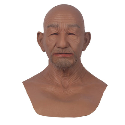 Man Mask Realistic Silicone Full Head Face Mask Party Prop Cosplay Male Hood Headwear for Halloween Cosplay