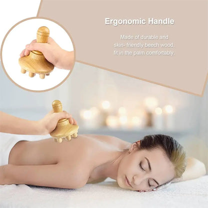 Body Wood Therapy Complete Kit Wooden Maderotherapy Kit for Reductive Massage Colombian Wood Therapy Tools for Body Contour Tool