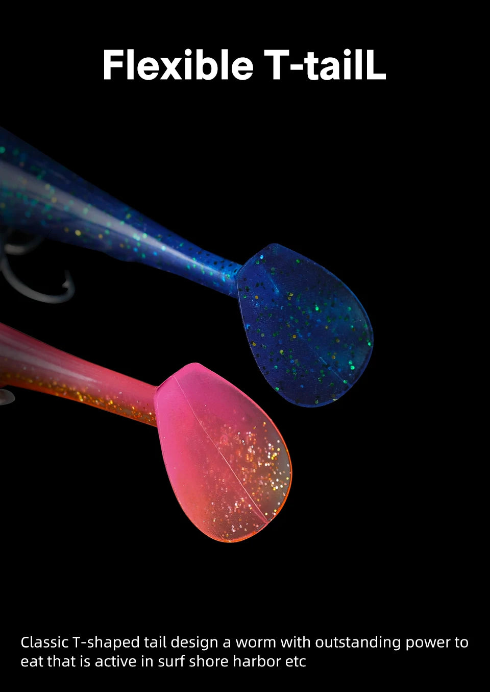 Jig Head Soft Fishing Lure 110mm 35g Long Casting Sea Bass Flounder Soft Body Swimbait Set With Saltwater Treble Hook