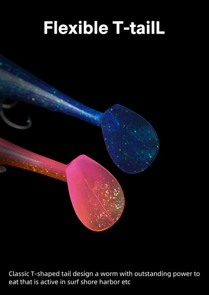 Jig Head Soft Fishing Lure 110mm 35g Long Casting Sea Bass Flounder Soft Body Swimbait Set With Saltwater Treble Hook