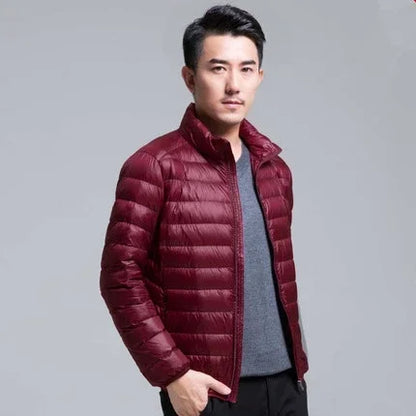 Plus Size Men Puffer Jacket Spring Winter Ultra Lightweight Packable Down Jacket Water Wind-Resistant Breathable Coat