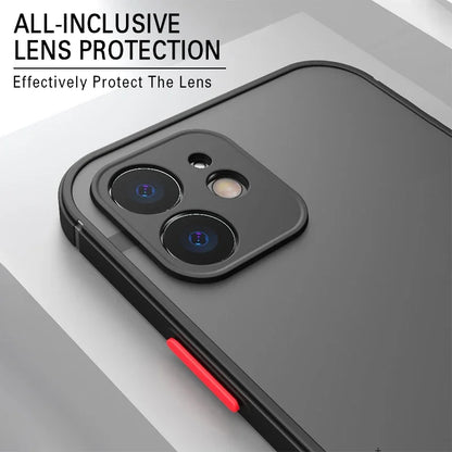 Luxury Matte Transparent Phone Case For iPhone 17 Air 16 E 15 14 13 12 11 Pro Max Plus Mini Silicone Clear Hard PC Back Cover