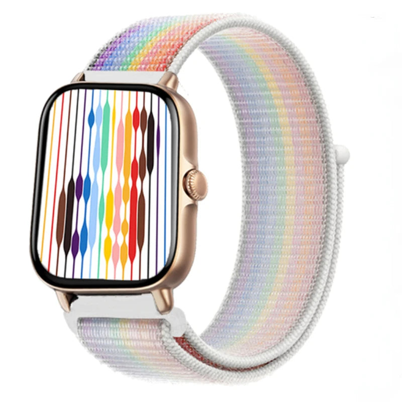 Nylon Loop Strap for Amazfit GTR 47mm/GTR2/2e/3/3 Pro/4/GTS/2/mini/3/4 Bracelet for Amazfit Balance/bip 5/Stratos 2 2S