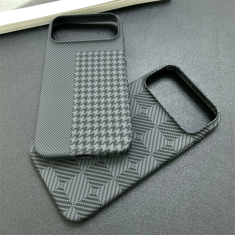 Case for iPhone 17 Pro Max 16 15 14 13 Luxury Checkered Pattern Contrast Color Bumper Cover