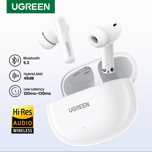 UGREEN HiTune ANC TWS Wireless Earbuds Active Noise Cancellation Hi-Res LDAC Bluetooth Earphones for iPhone 15 Pro Max