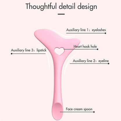 Multi-functional Eyeliner Stencil Wing Tips Silicone Eyeliner Aid Drawing Lipstick Wearing Aid Reusable Makeup Tools