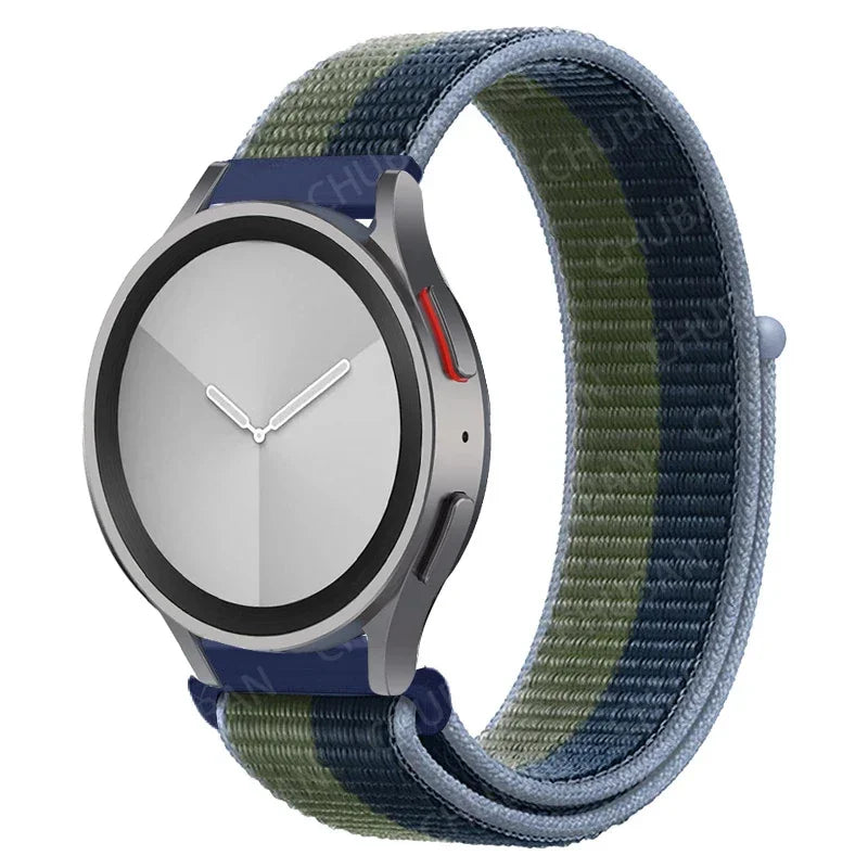 Nylon loop Band For Samsung Galaxy Watch 7 FE 6/5/pro/4/Classic/active 2 40-44mm 20mm/22mm sport bracelet huawei gt 2/e/3 strap
