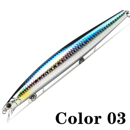 32.5g 163F Sea Floating Minnow Fishing Lure 163mm Tungsten  Weight Saltwater Hard Baits For Pike Sea Artificial Bait Tackle