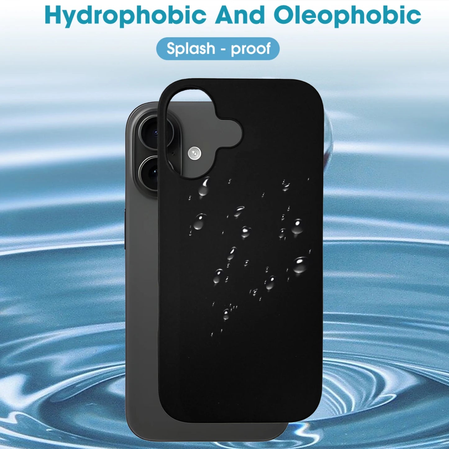 Soft Touch Full-Body Protective Phone Case Shockproof Anti-Scratch Black Phone Covers for iPhone 17ProMax/17 Pro/17 Air/17