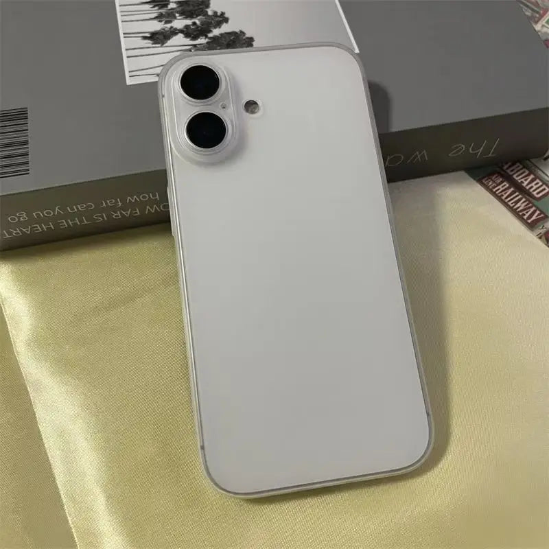 Ultra Thin PP Hard Case for iPhone 17 16 15 14 13 12 mini 11 Pro X XR XS Max 16E 7 8 Plus SE Translucent Shockproof Slim Cover