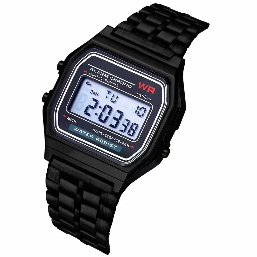 F91W Non - Waterproof Steel Band Watch For Women, Men, Business Clock, Multi - Functional LED Digital Sports Watch, Electronic Clock - Japan 4 All