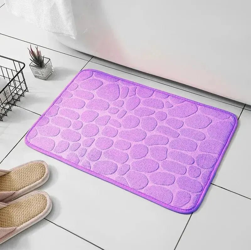 Fiber carpet, bathroom living room anti slip mat, pebble floor mat, household items - Japan 4 All