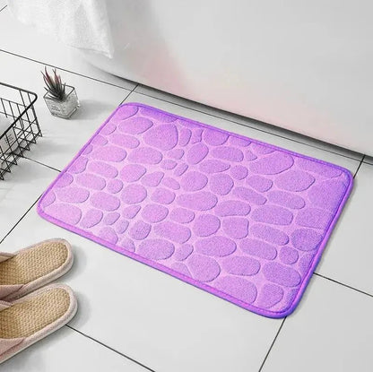 Fiber carpet, bathroom living room anti slip mat, pebble floor mat, household items - Japan 4 All