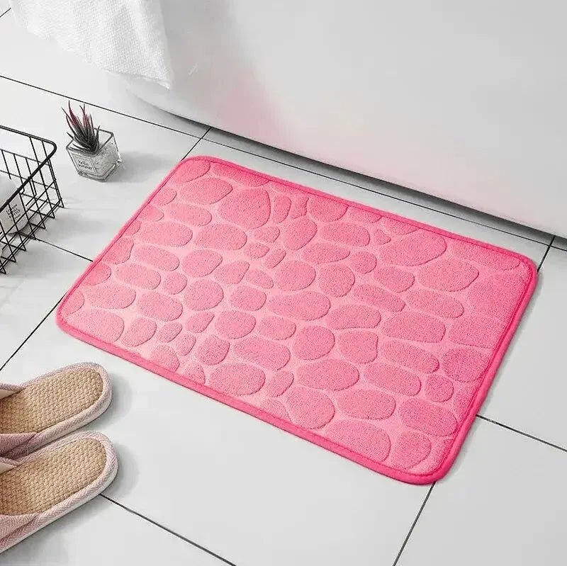 Fiber carpet, bathroom living room anti slip mat, pebble floor mat, household items - Japan 4 All