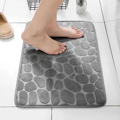 Fiber carpet, bathroom living room anti slip mat, pebble floor mat, household items - Japan 4 All