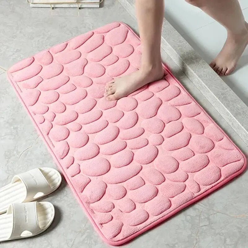 Fiber carpet, bathroom living room anti slip mat, pebble floor mat, household items - Japan 4 All