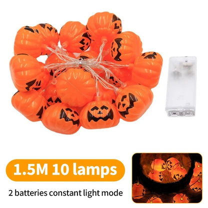 Halloween Party LED String Lights Ghost Pumpkin Spider Web Hanging Lamp For Halloween Home Indoor Outdoor Decoration Props 2024 - Japan 4 All