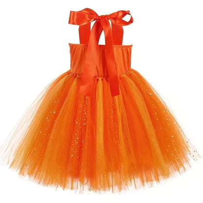 Halloween Pumpkin Costumes for Girls Jack - O - Lantern Disguise Dresses for Kids Carnival Party Outfit Children Holiday Clothes - Japan 4 All