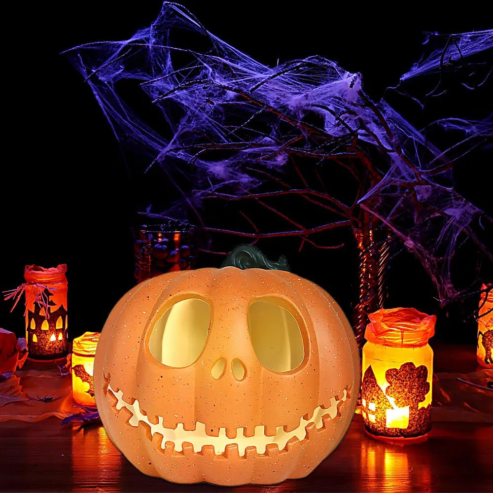 Halloween Pumpkin Led Lamp Lantern Decoration Jack - o Lantern Ghost Face Pumpkin Light Garden Outdoor Indoor Party Home Decor - Japan 4 All