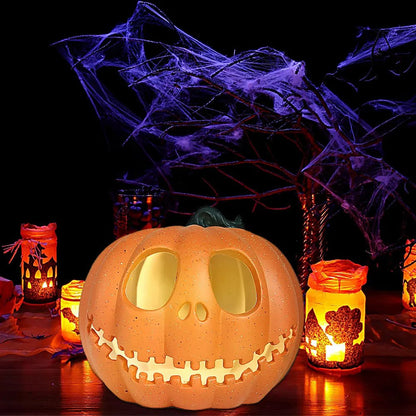 Halloween Pumpkin Led Lamp Lantern Decoration Jack - o Lantern Ghost Face Pumpkin Light Garden Outdoor Indoor Party Home Decor - Japan 4 All
