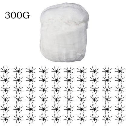 New 2024 Luminous Spider Webs Glow In The Dark Spider Webs Decorations Stretch Spider Webs With Fake Spider Halloween Cobwebs - Japan 4 All