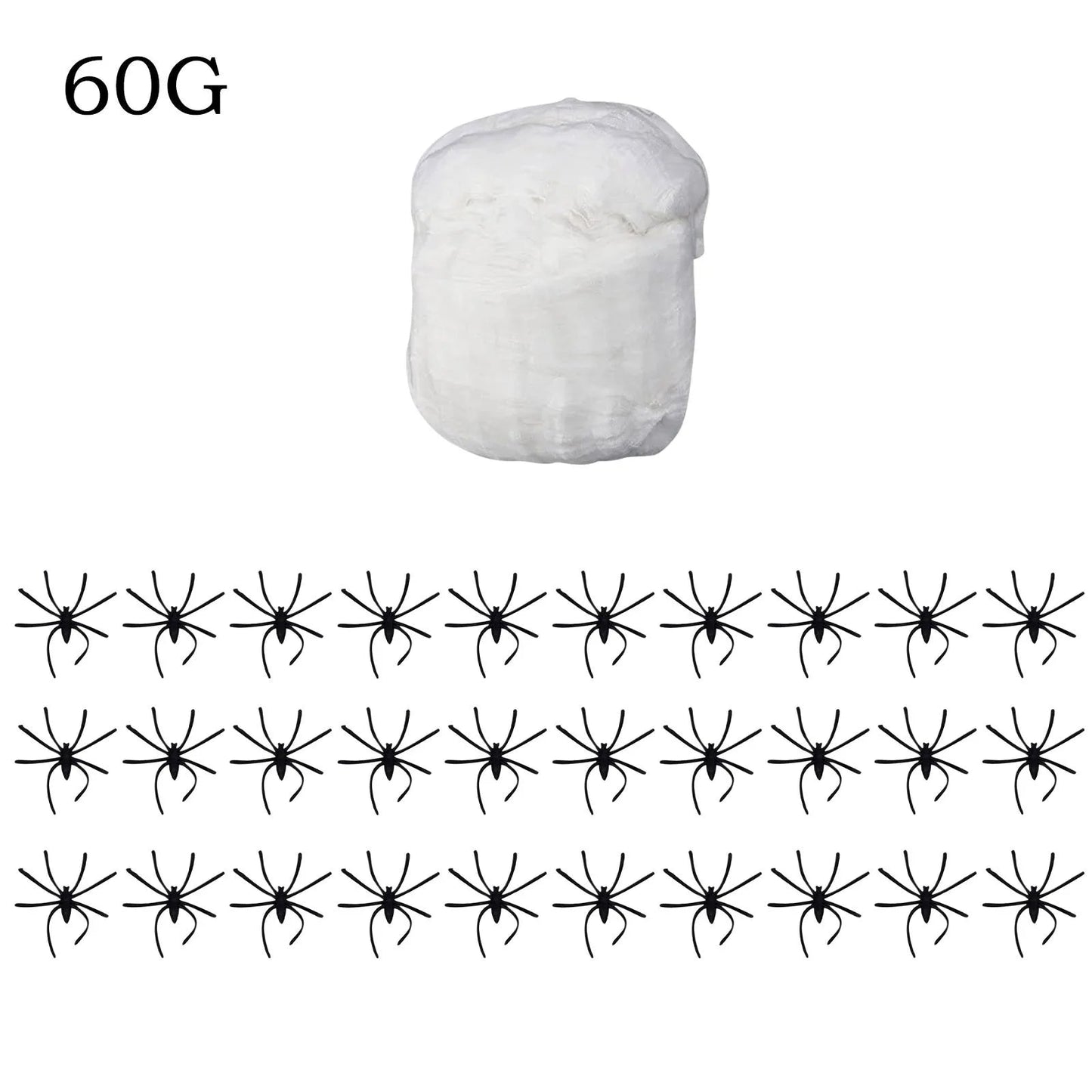 New 2024 Luminous Spider Webs Glow In The Dark Spider Webs Decorations Stretch Spider Webs With Fake Spider Halloween Cobwebs - Japan 4 All
