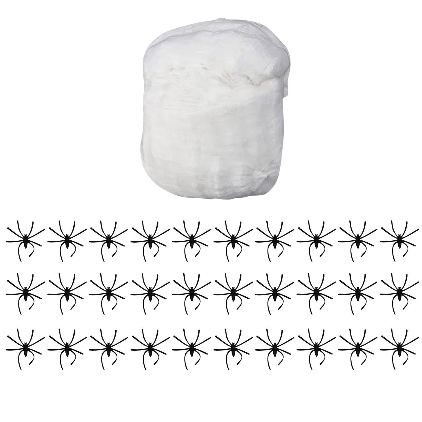 New 2024 Luminous Spider Webs Glow In The Dark Spider Webs Decorations Stretch Spider Webs With Fake Spider Halloween Cobwebs - Japan 4 All